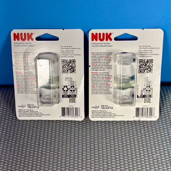 LOT 2 Packs NUK Orthodontic Pacifiers 0-6 Months (NEW Glow in the Dark 3-Packs) - Picture 3 of 7